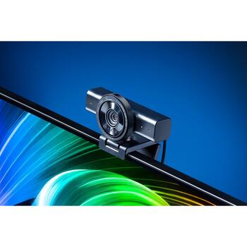 Razer веб-камера Kiyo V2 RZ19-05370100-R3M1, 8.3MP, 4K 30FPS, 1080p 60FPS, USB-C 3.2 Gen1, встроенный микрофон, HDR, шторка, 93° (RZ19-05370100-R3M1)