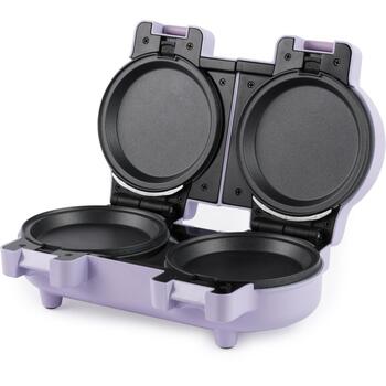 Giles & Posner Двойной вафельный и закусочный аппарат EK5923GSPPVDE, 10x26,3x16,5см, 8 съемных пластин, антипригарное покрытие (EK5923GSPPVDE)