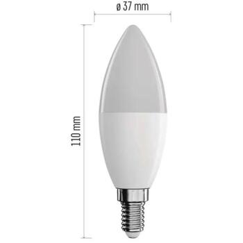 Emos LED лампочка GoSmart Candle ZQW322R, 4,8 Вт, 470 лм, RGB, Wi-Fi, диммируемая, 220-240 В~ (ZQW322R)