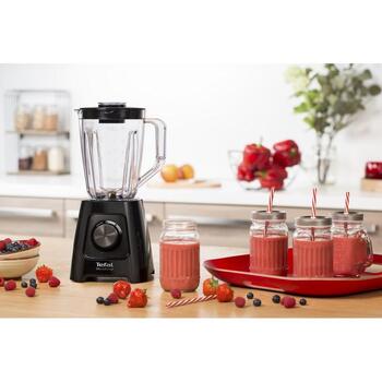 Tefal Блендер BL420838, 600 Вт, 1.25 Л, пластиковая чаша, дробление льда, черный (BL420838)