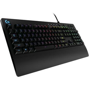 Logitech Klaviatūra 920-008093 RGB LED, 1.8 m, QWERTY, 50 g, 60 ml, Spill resistant, Multimedia taustiņi, Wrist rest (920-008093)