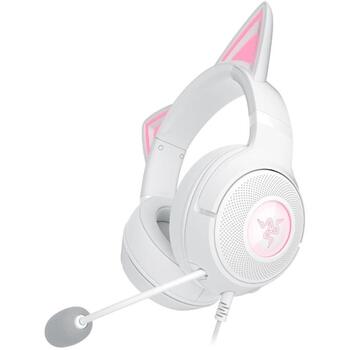 Razer austiņas Kraken Kitty V2 RZ04-04730600-R3M1, 32Ω, 2m, stereo, trokšņu izolācija, trokšņu slāpēšana (RZ04-04730600-R3M1)