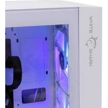 White Shark GCC-2401 Warhead-3 White, корпус E-ATX Mid Tower, 4x12cm RGB вентилятора, сталь/стекло, USB 3.0/2.0, Type-C (WARHEAD-3-W)