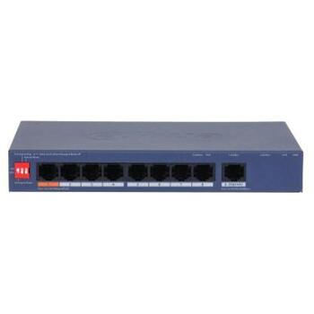 Dahua управляемый коммутатор CS4009-8ET1GT-60, 9xRJ-45, 8x10/100 Mbps PoE, 1xGigabit, 60W PoE, L2, -10 до 55°C (CS4009-8ET1GT-60)