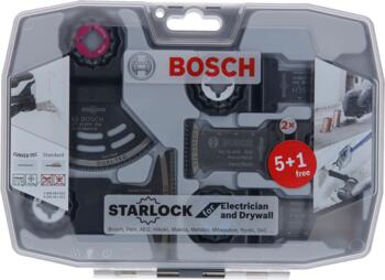 Svārstību daudzfunkcionālajiem darbarīkiem 6 PIEDERUMU ELEKTRIĶU UN DARBA AR ĢIPŠKARTONU DAUDZFUNKCIJU DARBARĪKU KOMPLEKTS, 2608664622 BOSCH (2608664622)