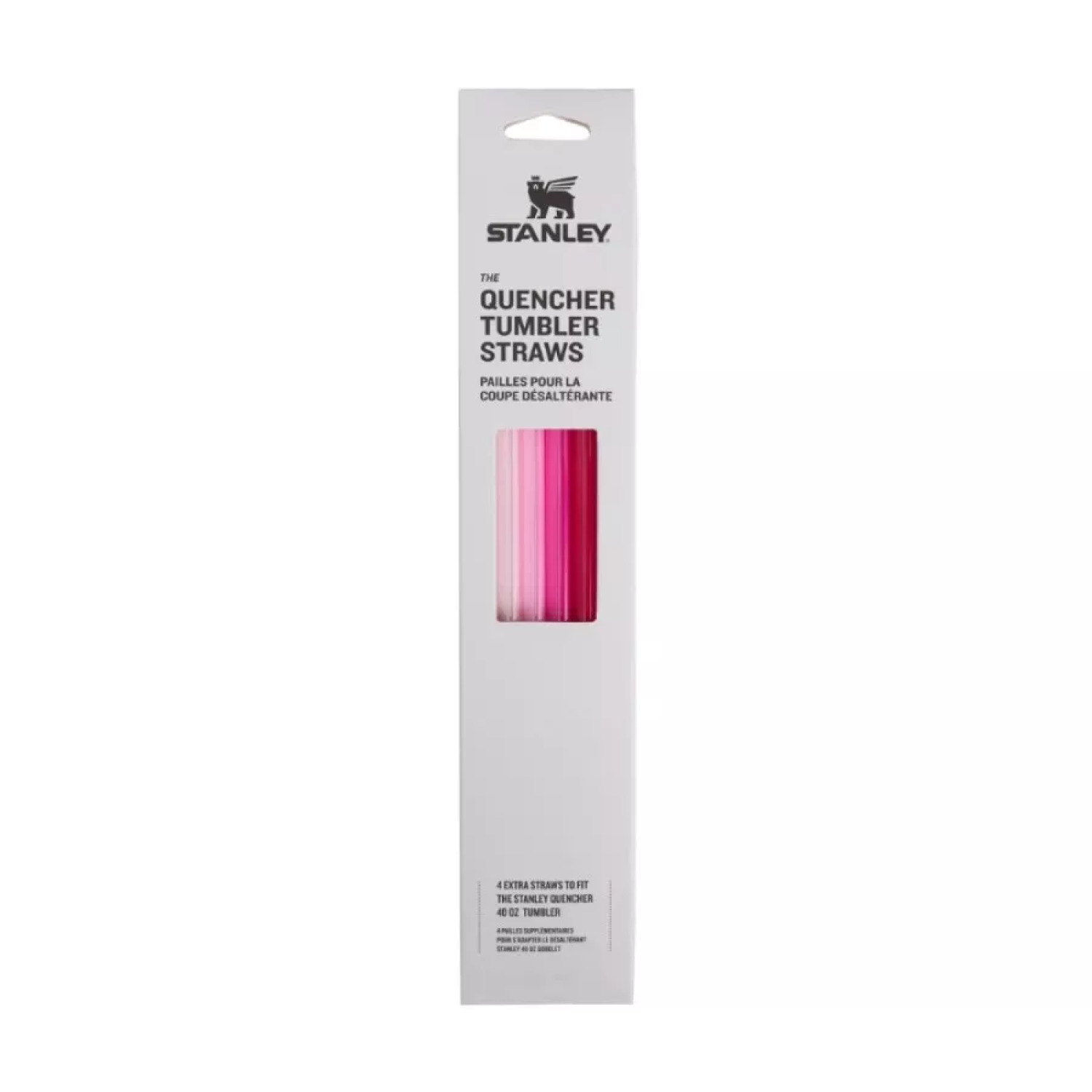Stanley® Salmiņu komplekts 4 gab. The Quencher Travel Tumbler Straws, 1,18L, rozā, 2810573047 (2810573047)