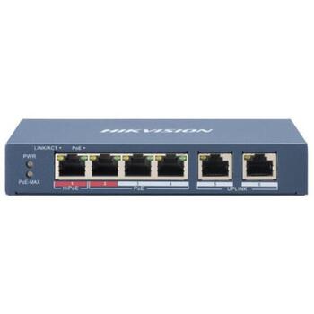 Hikvision Коммутатор DS-3E0106HP-E SWITCHDS3E0106HPE, 6x10/100 Mbps RJ-45, unmanaged, IEEE 802.3, IEEE 802.3u, IEEE 802.3x (SWITCHDS3E0106HPE)