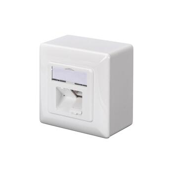 Digitus модульный настенный выход DN-9007-S-1, 2xRJ45, 500MHz, 10GBase-T, с заземлением (DN-9007-S-1)