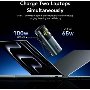 Vention Power Bank FKFH0, 20000mAh, 165W, PD3.0, TFT дисплей, Зарядка до 3 устройств (FKFH0)
