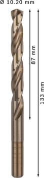 HSS-Co urbis metālam 10,2 mm, 5 gab., Urbjmašīnām/skrūvgriežiem PRO STAINLESS STEEL HSS-CO SPIRĀLVEIDA URBIS, 2608585899, BOSCH (2608585899)