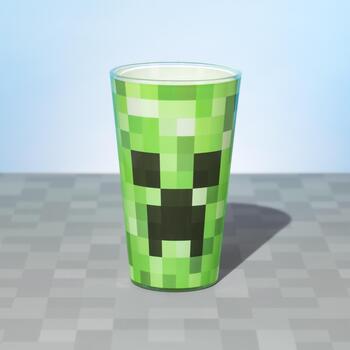 Paladone Creeper Glass PP6729MCF, 450мл, стекло, зеленый, Minecraft Creeper, 1 шт. (PP6729MCF)