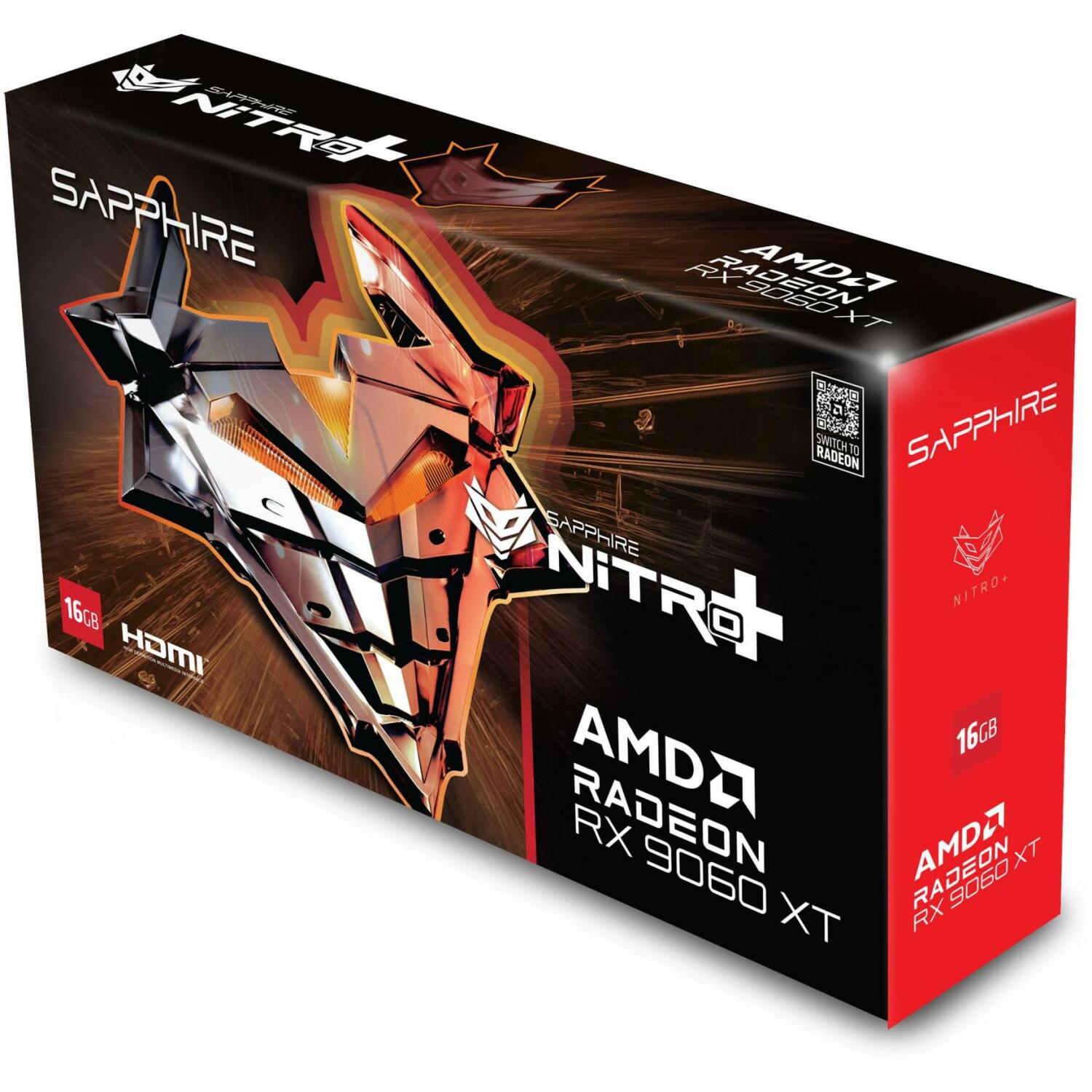 Sapphire Видеокарта 11350-01-20G 16GB GDDR6, PCIe x16 5.0, 7680x4320, 3 вентилятора, AMD FreeSync (11350-01-20G)
