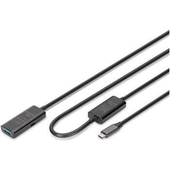 Digitus активный USB 3.2 Gen1 5G удлинитель DA-73111, 10м, 5Gbps, активный кабель, двойная защита (DA-73111)