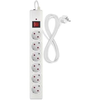 Emos Защита от перенапряжения P54215, 1,5 м, 6 розеток, 2300 Вт, 10 А, защита от детей, подсвеченный выключатель (P54215)