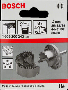 Urbjmašīnām/skrūvgriežiem, triecienurbjmašīnām/triecienskrūvgriežiem ZOBAPLOČU KOMPLEKTS, 8 PIEDERUMI BOSCH 1609200243 (1609200243)
