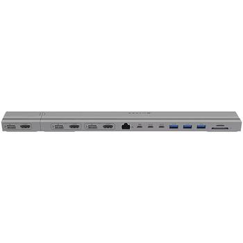 Hyper док-станция HD156-GL, 3x HDMI 4K 60Hz, 3x DP 4K 60Hz, 2x USB-C 10Gbps, USB-C PD 100W, USB-A 10Gbps, 2x USB-A 5Gbps (HD156-GL)