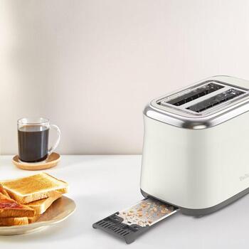 Tefal Tosteris TT720AE0, 850W, 2 šķēles, 8 līmeņi, nerūsējošais tērauds, bēšs, atkausēšana, augstpacelšanas mehānisms (TT720AE0)