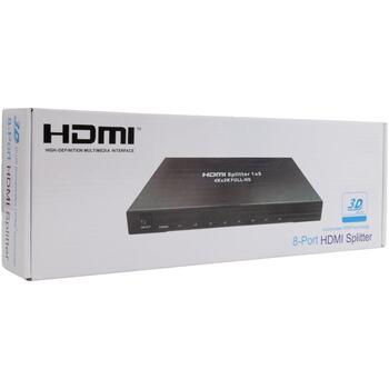 Sbox HDMI сплиттер 1x8 HDMI-8-V2, 4K@30 Hz, 10,2 Gbps, 8 выходных портов, поддержка 3D (HDMI-8-V2)