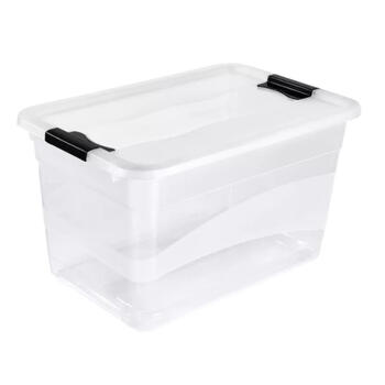 Keeeper коробка с крышкой Crystalbox Cornelia 0610942001, 59,5x39,5x34cm, 52L, прозрачная, с защелками, прочный пластик (0610942001)