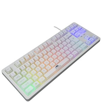 Baracuda Klaviatūra KRILL-W, 87 taustiņi, Tenkeyless, membrāna, Anti-Ghosting 19 pogas, USB 2.0, 1,5m, balta, Windows, Mac, Chrome (KRILL-W)