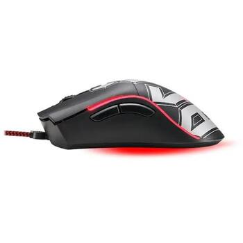 Subsonic Spēļu pele SA5612-A1, 7200 DPI, 7 pogas, ergonomiska forma, sarkans LED apgaismojums (SA5612-A1)
