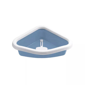 Stefanplast stūra kaķu tualete Sprint Corner 2196621, 56x40x14cm, plastmasa, zila/balta (2196621)