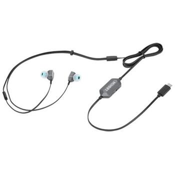 Lenovo RGB spēļu austiņas E510 GXD1N40797, 32Ω, -38dB, 7.1 kanālu virtuālā apkārtējā skaņa, USB-C, RGB apgaismojums (GXD1N40797)