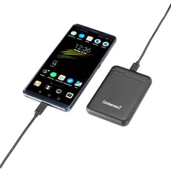 Intenso Power Bank 7313520 5000 мАч, Li-Poly, 2x 5В-2.1А, USB-A, USB-C, microUSB, черный (7313520)