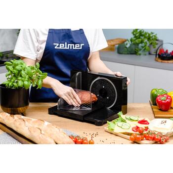 Zelmer Нож для нарезки ZFS0917 70505615P, 150W, 0-15mm, 170mm, нержавеющая сталь, высококачественный пластик (70505615P)