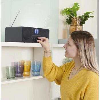 Hama цифровое радио 00054253, DAB+/FM, 10W RMS, 30 ячеек памяти, Bluetooth, USB, AUX, 2,4 дюйма TFT (00054253)