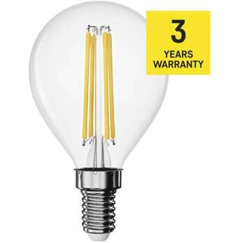 Emos LED лампочка Filament Mini Globe ZF1D22, 3,4 W, 470 lm, теплый белый, E14, 25 000 часов, 360°, 4 чипа (ZF1D22)