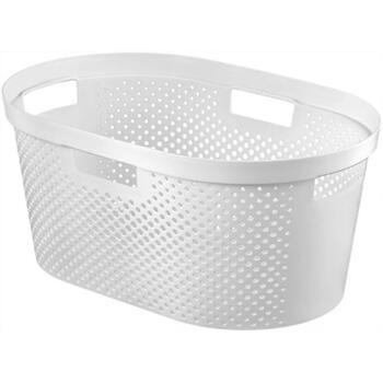 Curver Infinity Recycled veļas grozs 0804755N23, 40L, 59x39x27cm, plastmasa, balts (0804755N23)