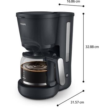 Philips Кофеварка HD7411/90, 1080 Вт, 1,25 л, 10 чашек, автоматическое отключение, система против капель (HD7411/90)