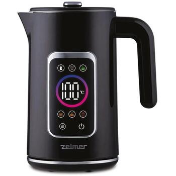 Zelmer Чайник ZCK8065 71507102P, 2200 W, 1.7 л, 55–100°C, скрытый нагревательный элемент, 360° поворот, нержавеющая сталь (71507102P)