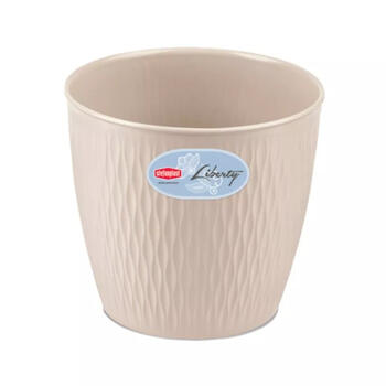 Stefanplast Puķu pods Liberty 2187256, Ø25 x 23 cm, 8,5 L, balts (2187256)