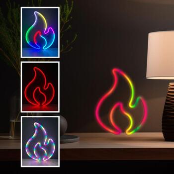 Manta Neona gaisma SNL58RGB, 5W, 5V, 2m strāvas vads, 16 krāsas, bezvadu tālvadība, spilgtuma regulēšana (SNL58RGB)