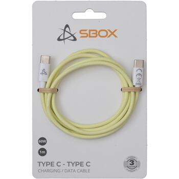 Sbox USB-кабель TYPEC-1-Y, 1м, 480 Мбит/с, желтый, оплетенный кабель (TYPEC-1-Y)