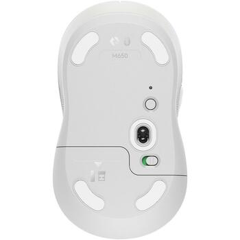 Logitech USB optiskā pele Signature M650 910-006255, 4000 DPI, 5 pogas, Bluetooth, balta (910-006255)