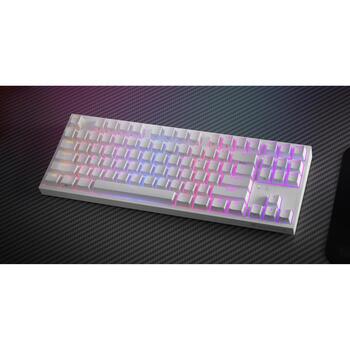 Genesis Thor 404 TKL NKG-2070 mehāniskā spēļu klaviatūra, vadu, USB, US, Gateron Yellow Pro, RGB, balta (NKG-2070)