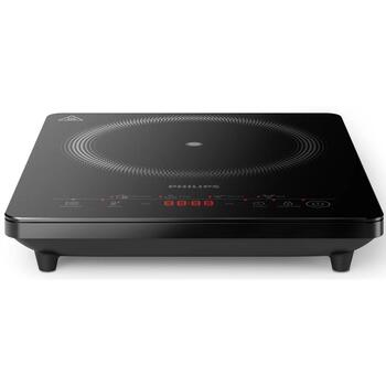 Philips Индукционная плита HD5830/90, 2000 W, 1 конфорка, 8 уровней нагрева, стеклокерамическая поверхность, таймер до 3ч (HD5830/90)
