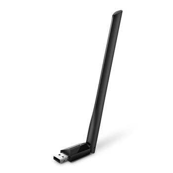 AC600 высокоусиленный беспроводной двухдиапазонный USB-адаптер, TP-Link, Archer T2U Plus, 600 Мбит/с, 5dBi (ARCHERT2UPLUS)