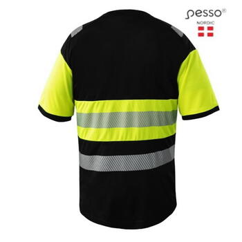 Pesso Hi-Vis футболка HVMJ HVM_J-XL, 170 г/м², 100% полиэстер, желтый/черный, XL, EN ISO 20741 класс 1 (HVM_J-XL)