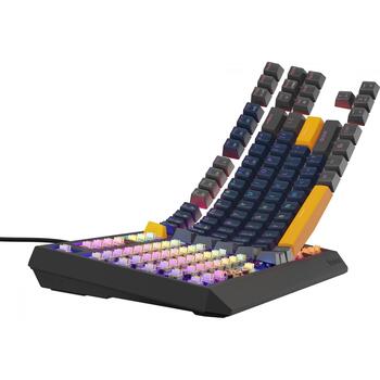 Genesis Thor 230 TKL mehāniskā spēļu klaviatūra NKG-2163, 87 taustiņi, Outemu Panda, RGB LED, 3000 mAh, USB Type-C, 2.4 GHz (NKG-2163)