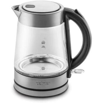 Zelmer Чайник ZCK8013 71507063P, 2200 W, 1.7 л, нержавеющая сталь/черный, скрытый нагревательный элемент, LED подсветка (71507063P)