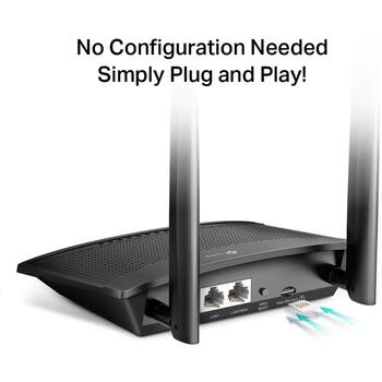 TP-Link TL-MR100P беспроводной маршрутизатор, 300 Mbps, 4G LTE, 802.11n, 2x RJ-45, 10/100 Mbit/s, 2 антенны, WPA2, IPv6 (TL-MR100P)
