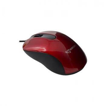 Sbox оптическая мышь M-901R, 1000 DPI, USB 2.0, 3 кнопки, 1,5 м, ABS пластик, красная (M-901R)