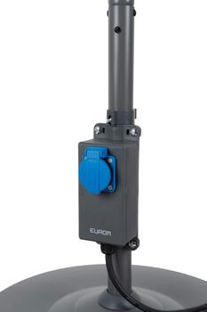 Grīdas statīvs terases sildītājam regulējams ar aizsardzību pret apgāšanos 138-175cm Ø47cm Floorstand Tip-over Round Base Eurom (334029)