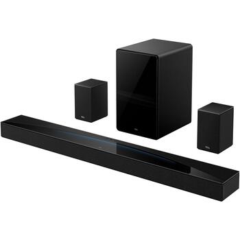 TCL Q85H PRO саундбар, 7.1.4 кан., 860 Вт, 200 Вт беспроводной сабвуфер, Bluetooth, USB, ARC, черный (Q85H PRO)