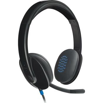 Logitech наушники 981-000480, 20 Ω, 20 - 20000 Гц, 1.8 м кабель, черный, микрофон с шумоподавлением (981-000480)