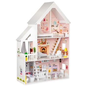 Gerardo's Toys koka leļļu māja ar LED apgaismojumu, Liselle (GT61187)